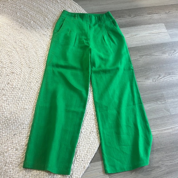 Simon Miller Pants - Simon Miller Green Linen Pants 8